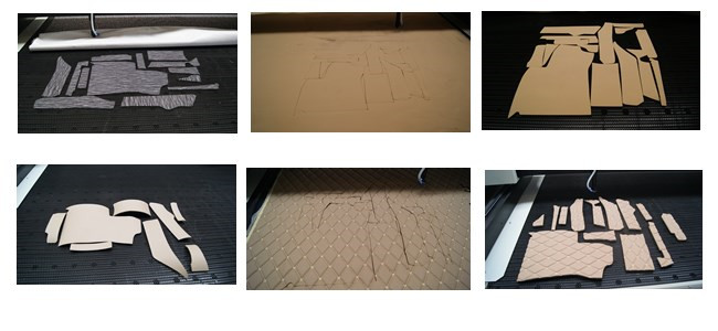 汽車(chē)內飾材料裁切樣品展示
